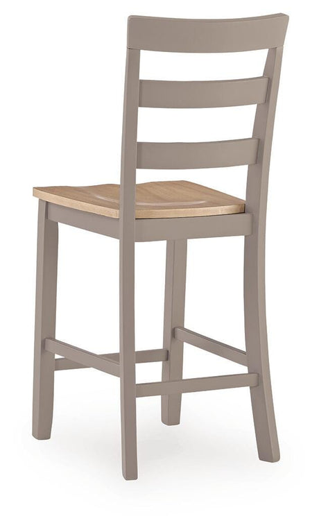Harperfeld Natural/Gray Counter Height Barstool, Set of 2 by Ashley at Eve Furniture