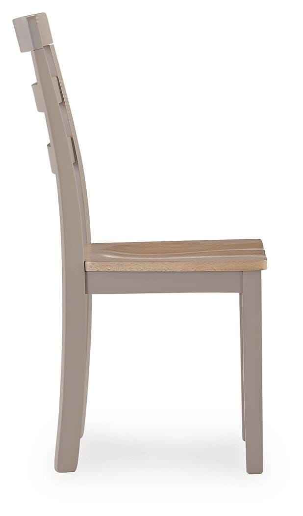 Harperfeld Natural/Gray Dining Chair, Set of 2