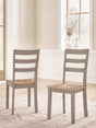 Harperfeld Natural/Gray Dining Chair, Set of 2