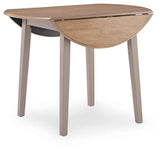 Harperfeld Natural/Gray Dining Drop Leaf Table
