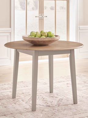 Harperfeld Natural/Gray Dining Drop Leaf Table by Ashley at Eve Furniture