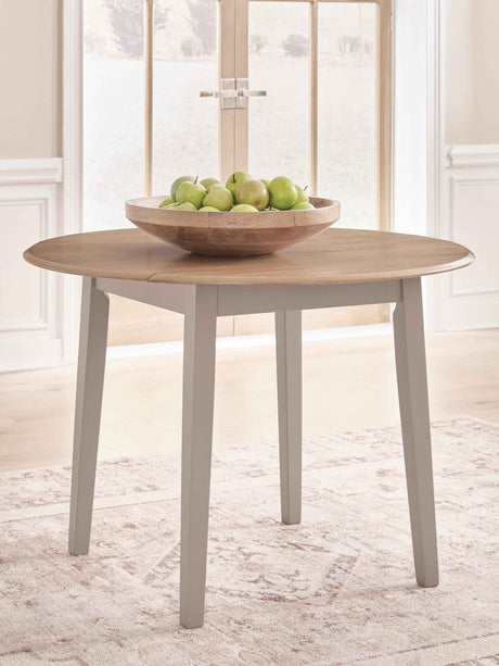 Harperfeld Natural/Gray Dining Drop Leaf Table by Ashley at Eve Furniture
