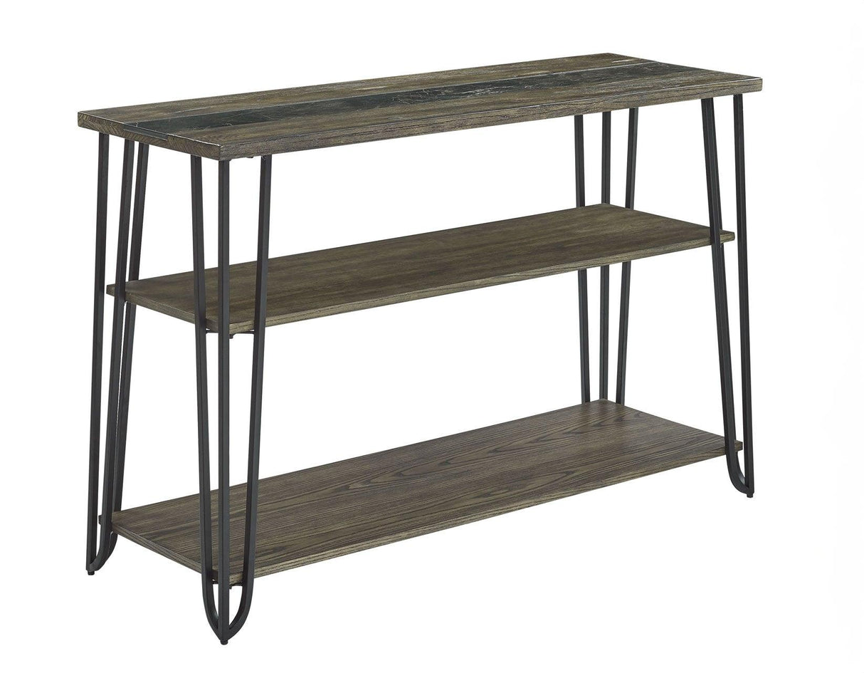 Harper Sofa Table with SIntered Stone Inlay by Steve Silver at Eve Furniture