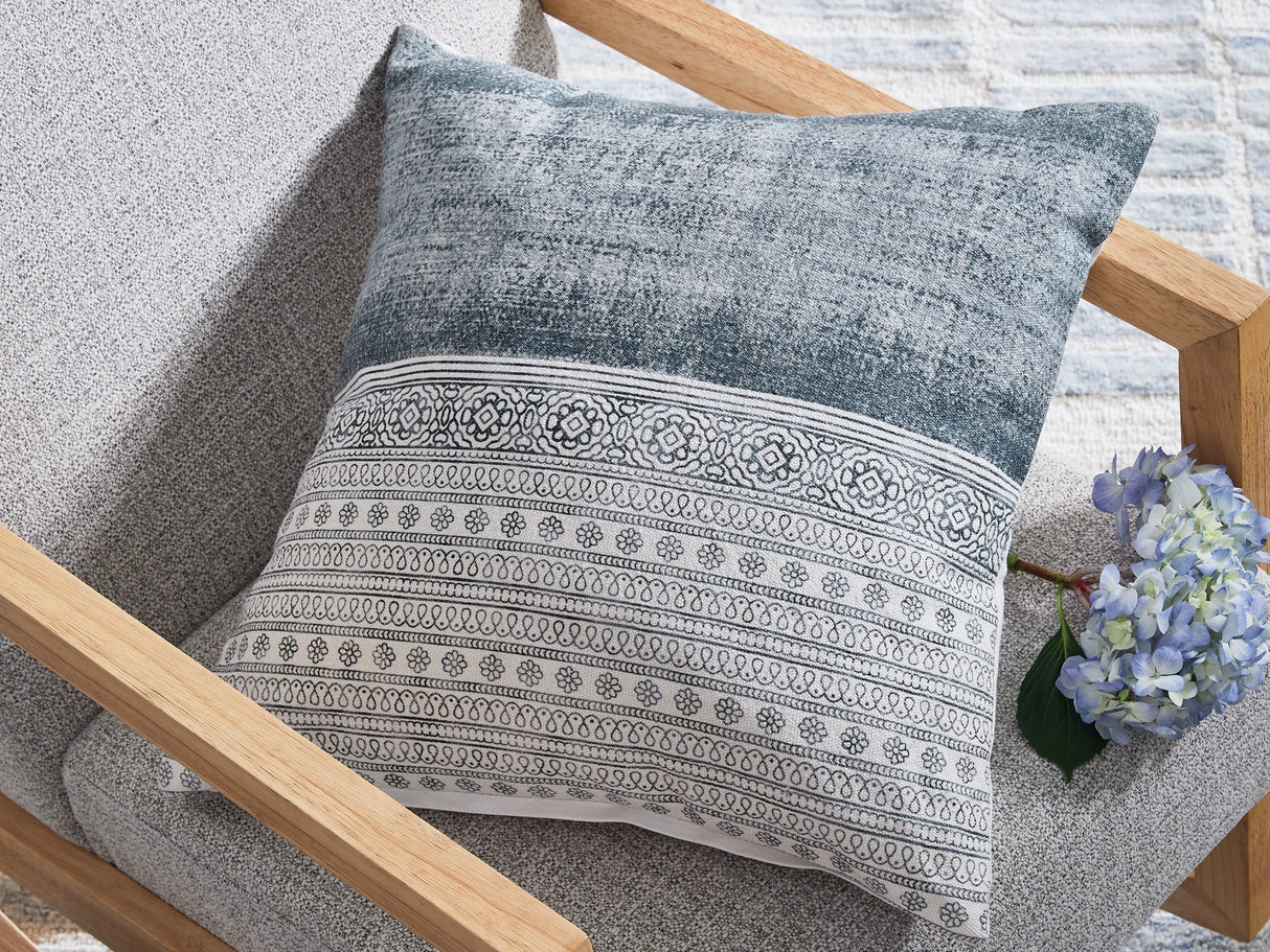 Harperville Blue/White Pillow (Set of 4) by Ashley at Eve Furniture