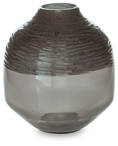 Harpwick Metallic Gray Vase by Ashley at Eve Furniture
