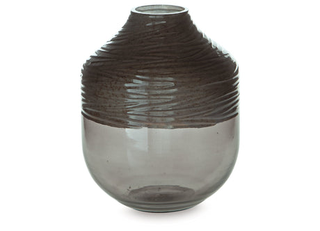 Harpwick Metallic Gray Vase by Ashley at Eve Furniture