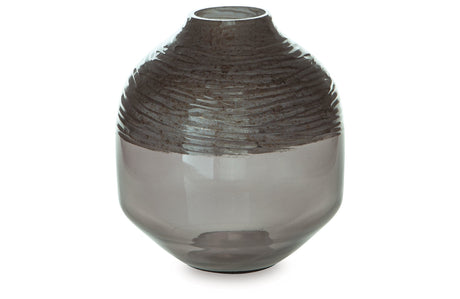 Harpwick Metallic Gray Vase by Ashley at Eve Furniture