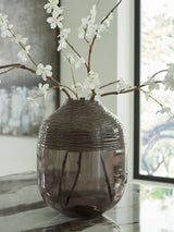 Harpwick Metallic Gray Vase by Ashley at Eve Furniture