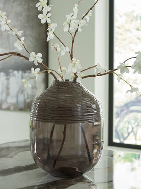 Harpwick Metallic Gray Vase by Ashley at Eve Furniture