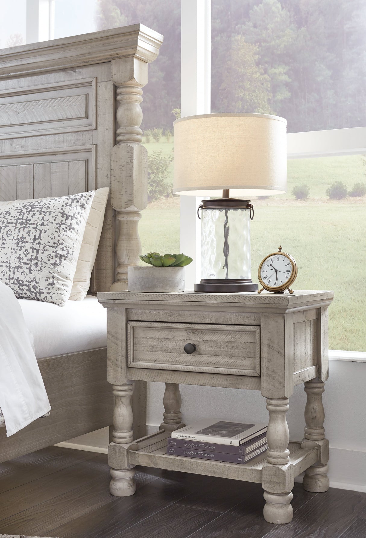 Harrastone Gray Nightstand