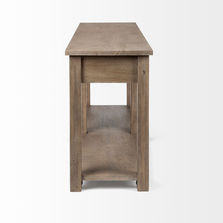 Harrelson III Brown Wood 4 Drawer Console Table by Mercana at Eve Furniture