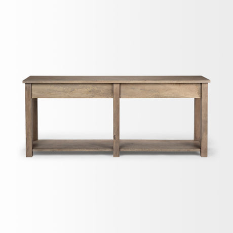 Harrelson III Brown Wood 4 Drawer Console Table by Mercana at Eve Furniture