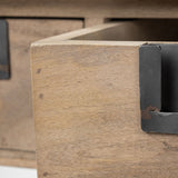 Harrelson III Brown Wood 4 Drawer Console Table by Mercana at Eve Furniture