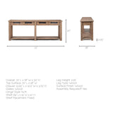 Harrelson III Brown Wood 4 Drawer Console Table by Mercana at Eve Furniture