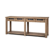 Harrelson III Brown Wood 4 Drawer Console Table by Mercana at Eve Furniture