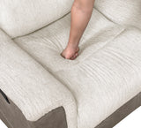 Harriette Beige/Brown Double Reclining Living Room Set by Homelegance at Eve Furniture
