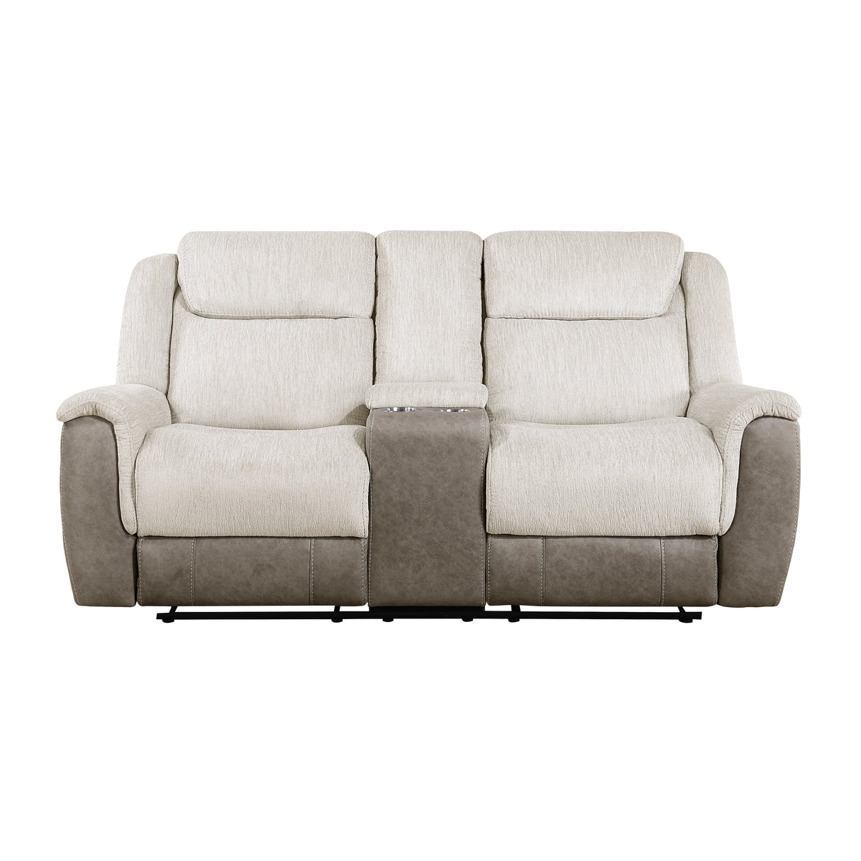 Harriette Beige/Brown Double Reclining Living Room Set by Homelegance at Eve Furniture