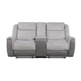 Harriette Gray Double Reclining Living Room Set by Homelegance at Eve Furniture