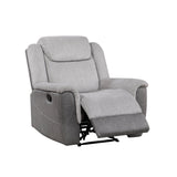 Harriette Gray Reclining Chair by Homelegance at Eve Furniture