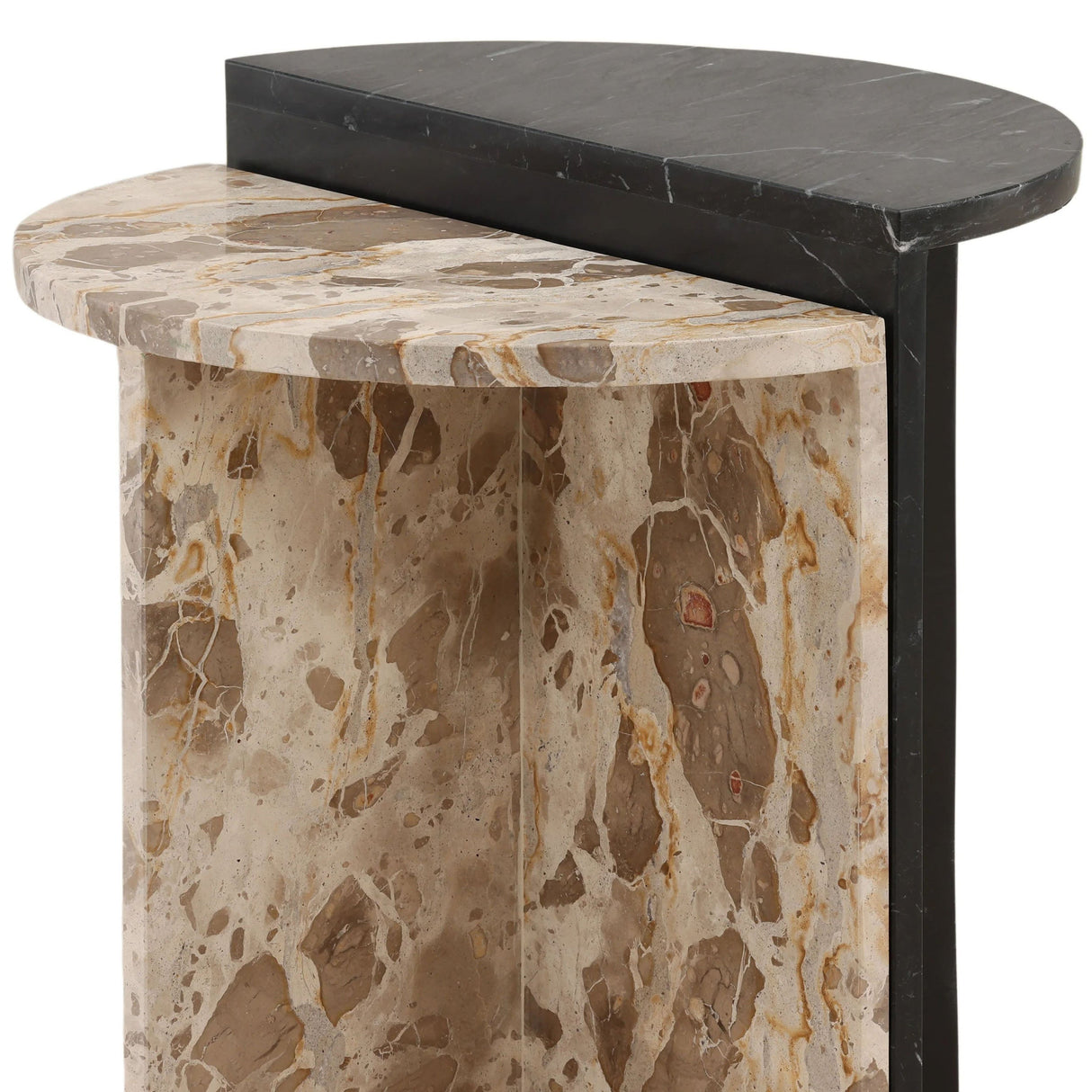 Harrington Nesting Table, Black/Cream, Set of 2 by Dovetail at Eve Furniture