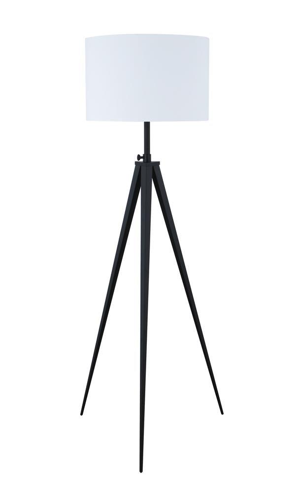 Harrington White/Black Tripod Legs Floor Lamp by Coaster at Eve Furniture