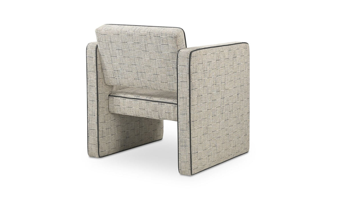 Harris Accent Chair Black And Beige Weave by Moe's Home at Eve Furniture