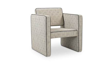 Harris Accent Chair Black And Beige Weave by Moe's Home at Eve Furniture