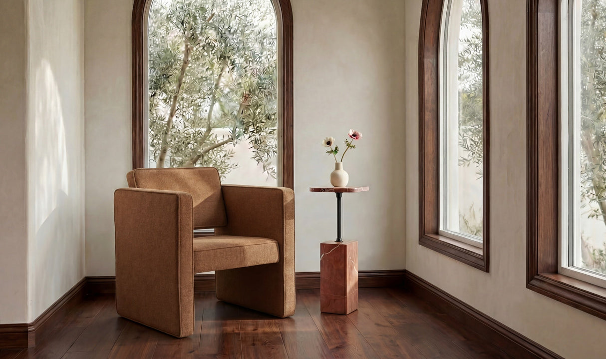 Harris Accent Chair Burgundy by Moe's Home at Eve Furniture