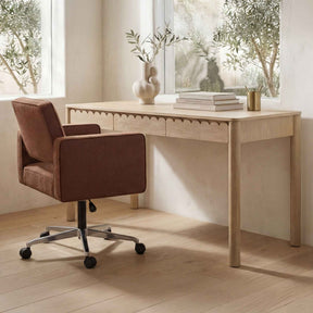 Harris Burgundy Office Chair by Moe's Home at Eve Furniture