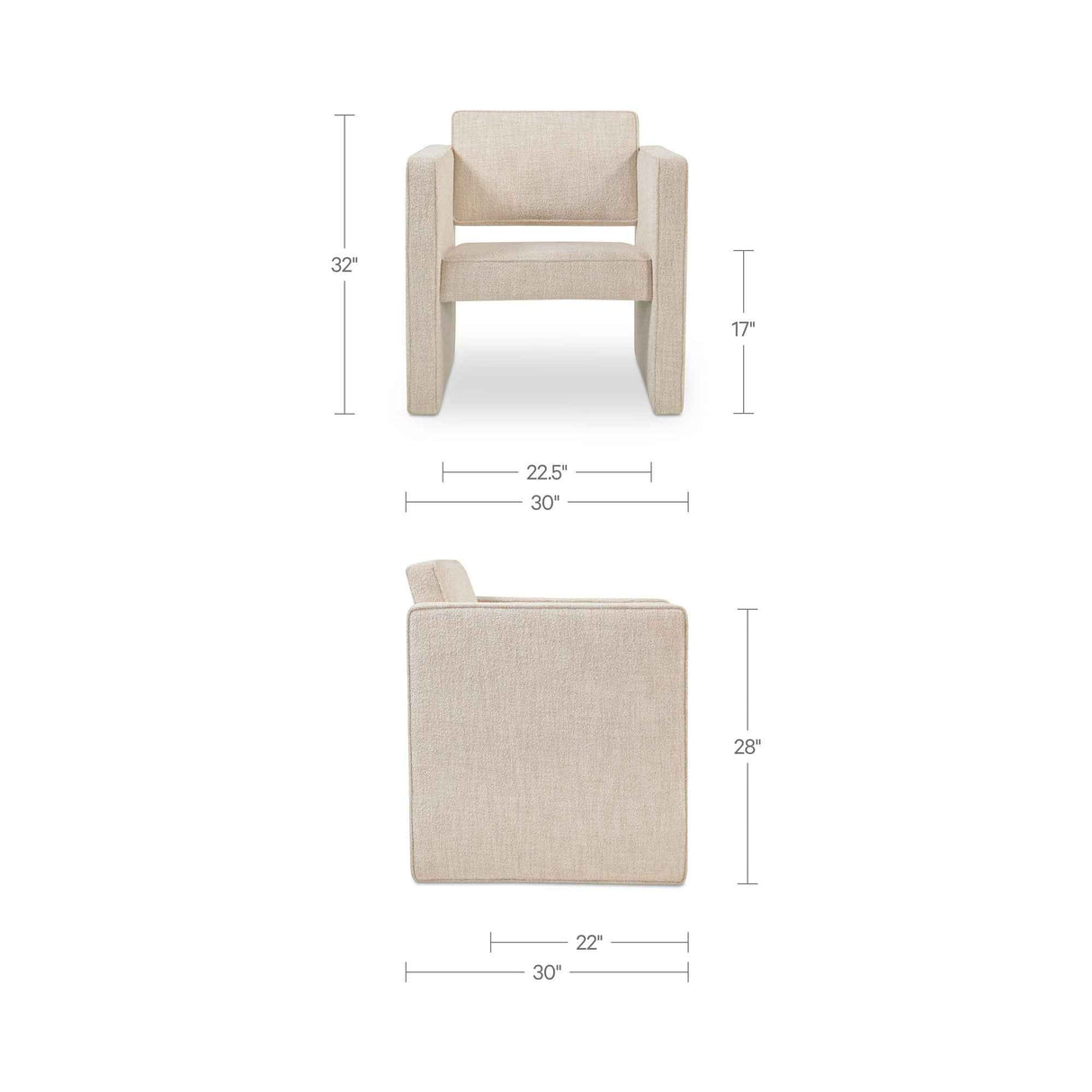 Harris Oat Accent Chair by Moe's Home at Eve Furniture