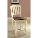 Harrisburg Vintage White/Dark Oak Counter Height Chair by Furniture of America at Eve Furniture