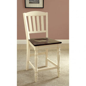 Harrisburg Vintage White/Dark Oak Counter Height Chair by Furniture of America at Eve Furniture