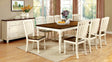 Harrisburg Vintage White/Dark Oak Dining Table by Furniture of America at Eve Furniture