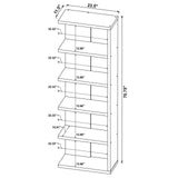 Harrison Weathered Gray 5-Tier Bookcase