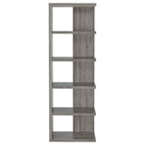 Harrison Weathered Gray 5-Tier Bookcase