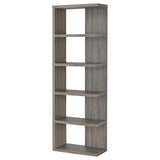 Harrison Weathered Gray 5-Tier Bookcase