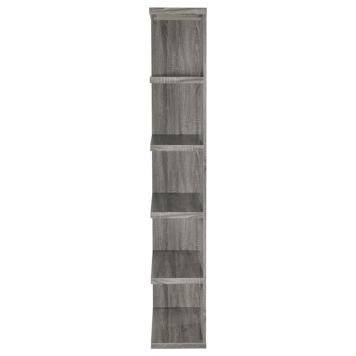 Harrison Weathered Gray 5-Tier Bookcase