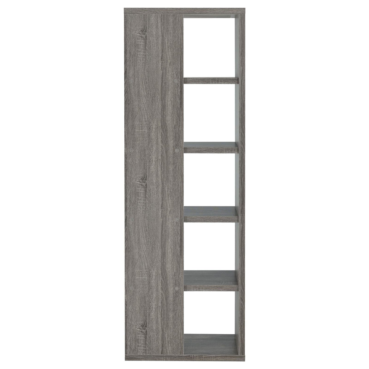 Harrison Weathered Gray 5-Tier Bookcase