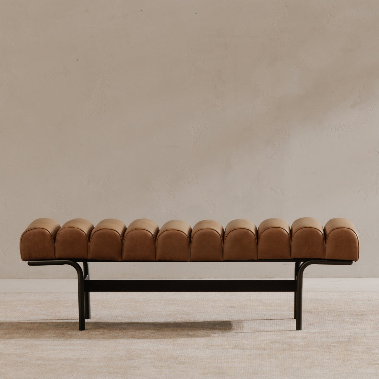 Harrison Brown Bench by Moe's Home at Eve Furniture