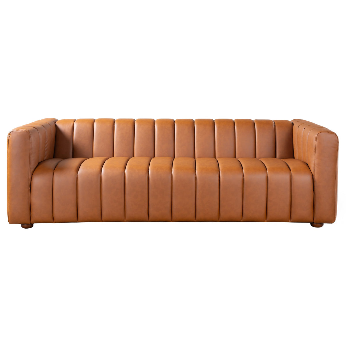 Harrison Cognac Genuine Leather 3-Seater Sofa by Ashcroft Furniture at Eve Furniture