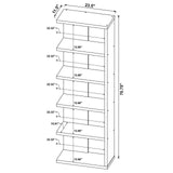 Harrison Weathered Gray 5-Tier Bookcase by Coaster at Eve Furniture
