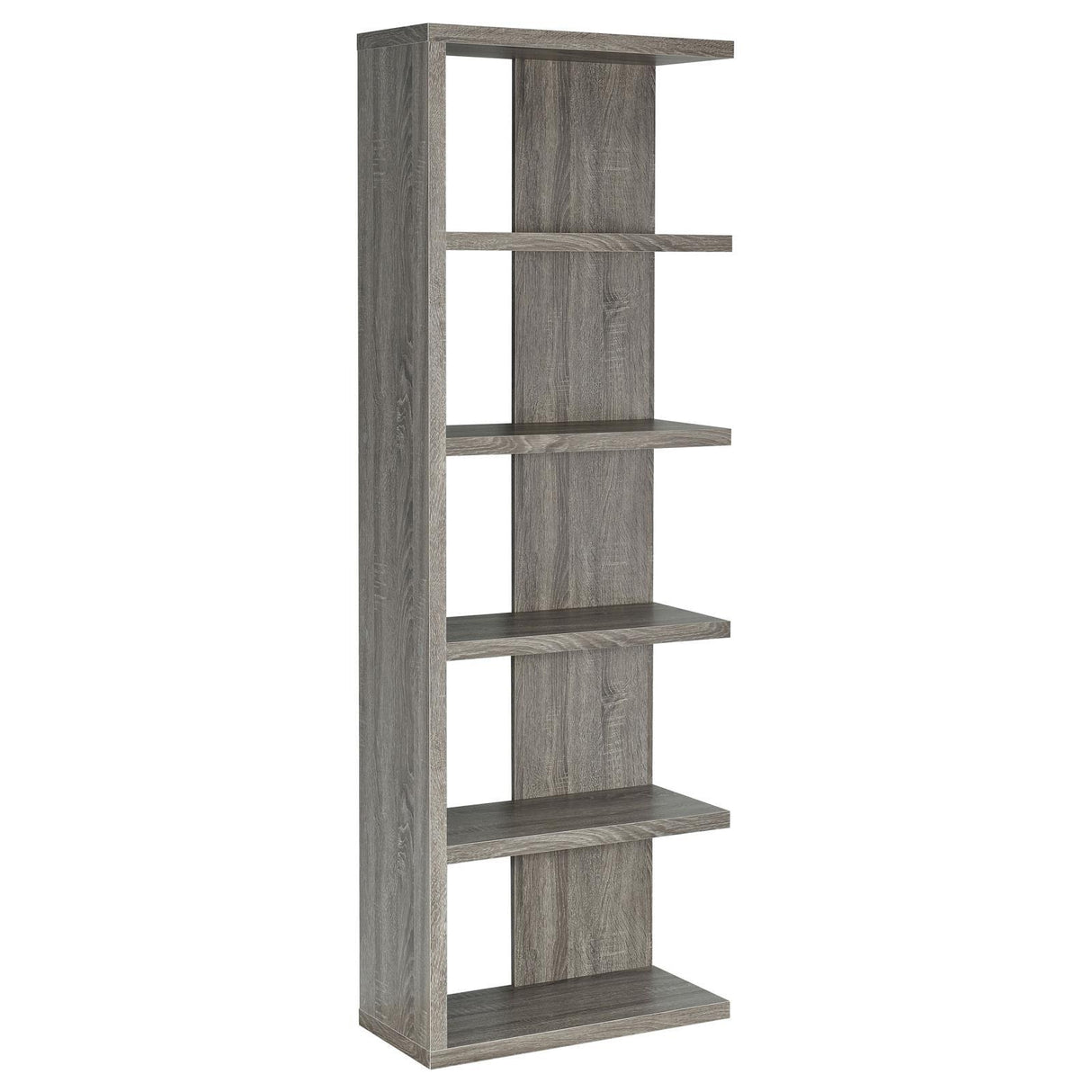 Harrison Weathered Gray 5-Tier Bookcase by Coaster at Eve Furniture