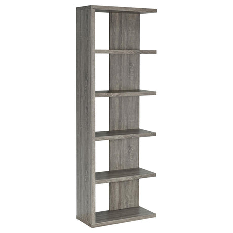 Harrison Weathered Gray 5-Tier Bookcase by Coaster at Eve Furniture