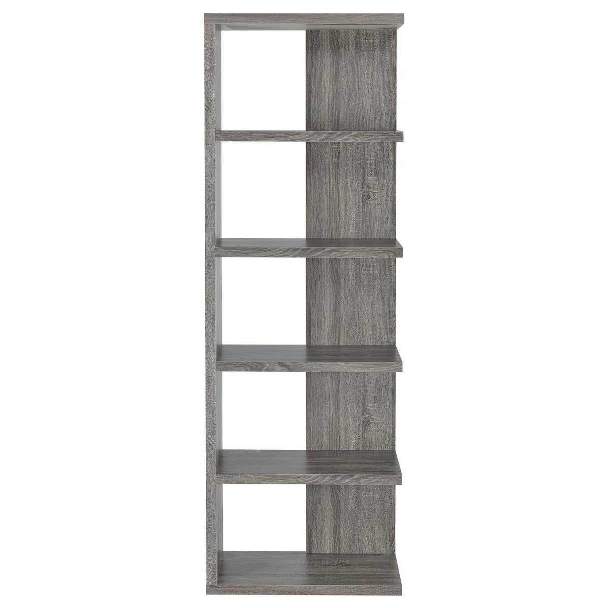 Harrison Weathered Gray 5-Tier Bookcase by Coaster at Eve Furniture
