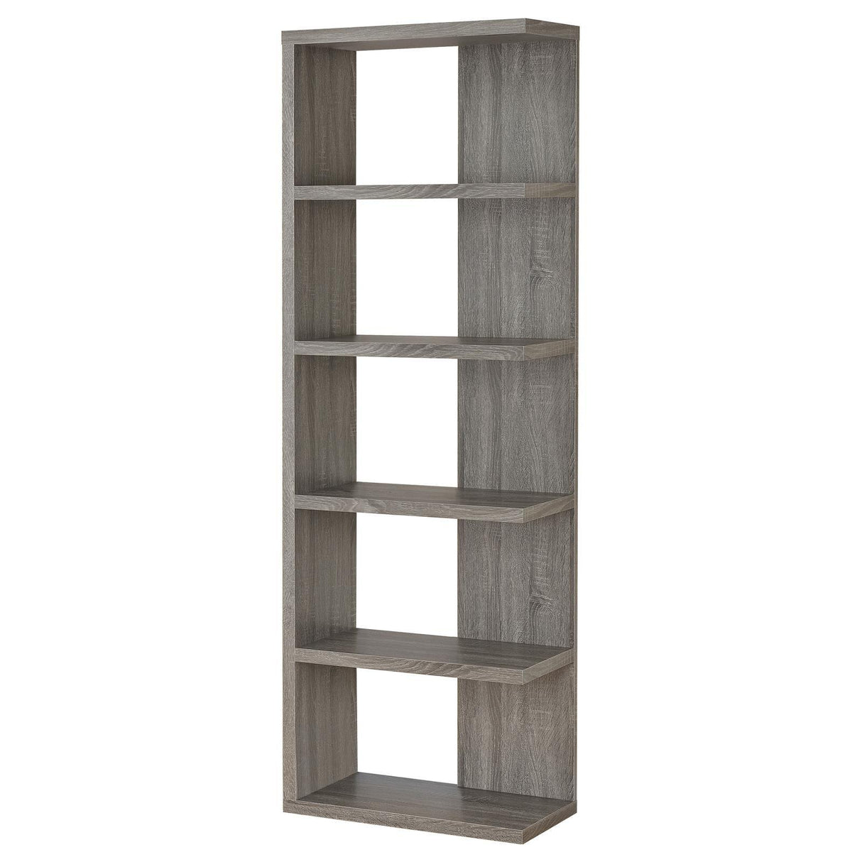 Harrison Weathered Gray 5-Tier Bookcase by Coaster at Eve Furniture