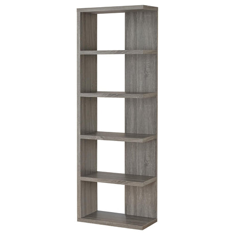 Harrison Weathered Gray 5-Tier Bookcase by Coaster at Eve Furniture