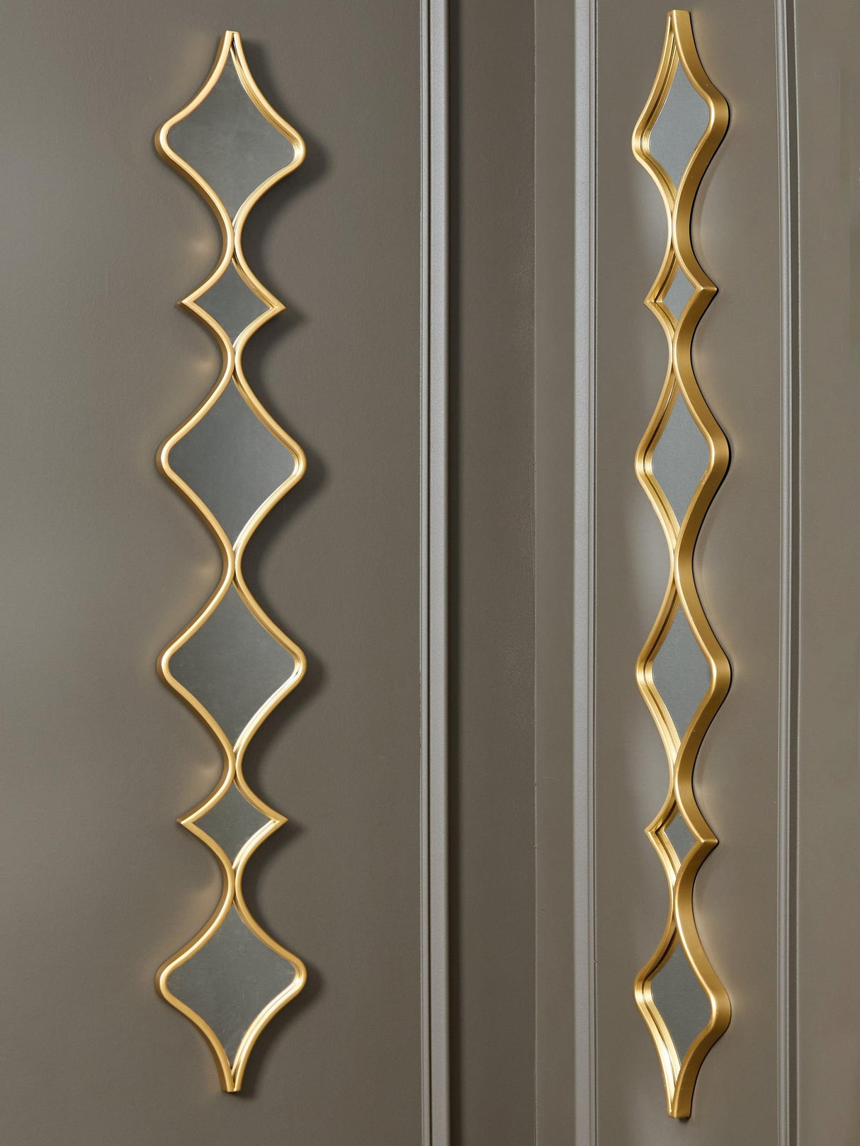 Harriswood Gold Finish Accent Mirror Set (Set of 2) by Ashley at Eve Furniture