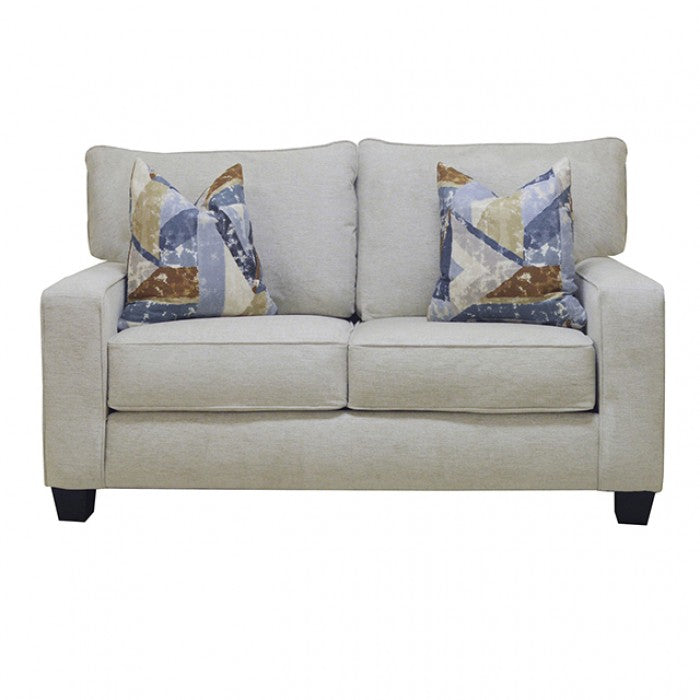 Harrow Linen Beige Loveseat by Furniture of America at Eve Furniture