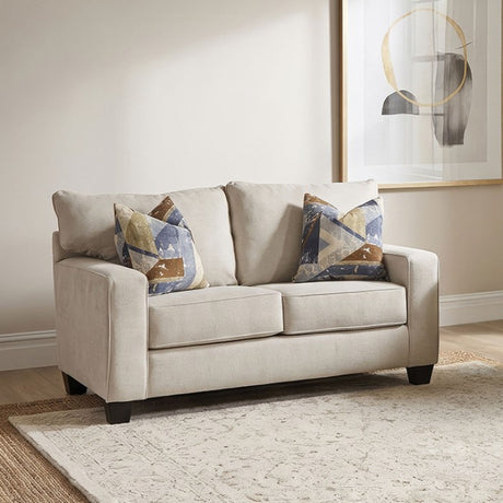 Harrow Linen Beige Loveseat by Furniture of America at Eve Furniture