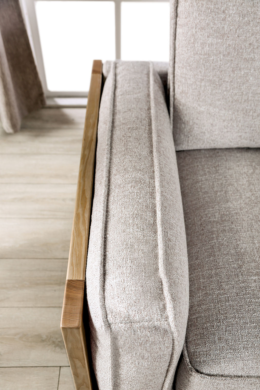 Harstad Light Brown/Natural Chair by Furniture of America at Eve Furniture